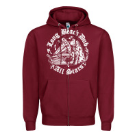 Burgundy Long Beach Dub All STars Zipper Hoodie - artisFamous