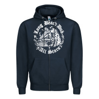 Navy Long Beach Dub All STars Zipper Hoodie - artisFamous