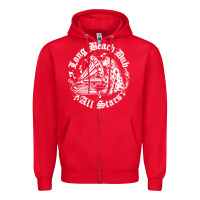 Red Long Beach Dub All STars Zipper Hoodie - artisFamous