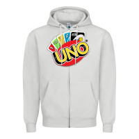 Dove Grey uno funny game Zipper Hoodie - artisFamous