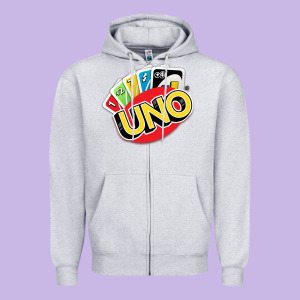 Uno Funny Game Zipper Hoodie Designed By Artisfamous