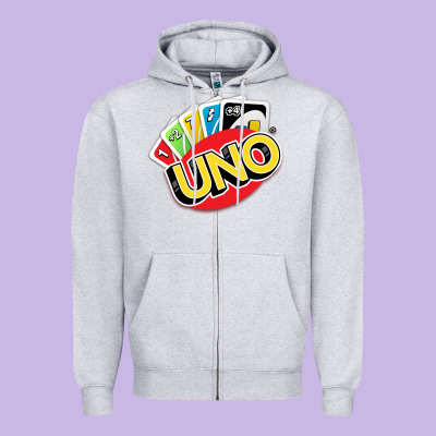 Uno Funny Game Zipper Hoodie Designed By Artisfamous