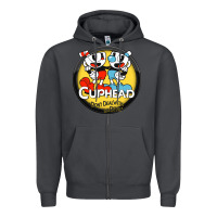 Smoke Cuphead Zipper Hoodie - artisFamous