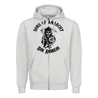Dove Grey sons of anarchy san andreas Zipper Hoodie - artisFamous