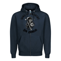Navy sons of anarchy san andreas Zipper Hoodie - artisFamous