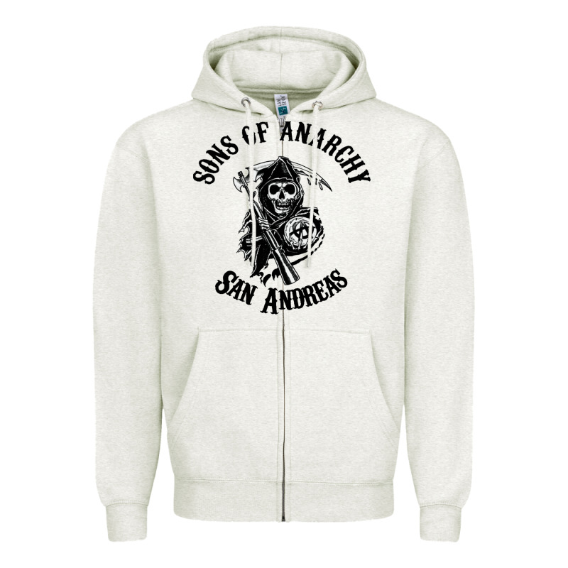 Sons Of Anarchy San Andreas Zipper Hoodie by artisFamous | Teevron