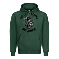 Sports Green sons of anarchy san andreas Zipper Hoodie - artisFamous
