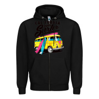 Black california super surf Zipper Hoodie - artisFamous
