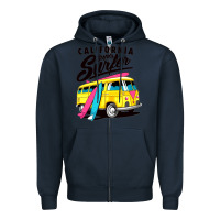 Navy california super surf Zipper Hoodie - artisFamous