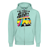 Seafoam california super surf Zipper Hoodie - artisFamous