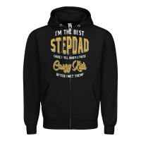 Black I'm The Best Stepdad | Father's Day Zipper Hoodie - artisFamous