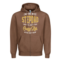 Chestnut I'm The Best Stepdad | Father's Day Zipper Hoodie - artisFamous