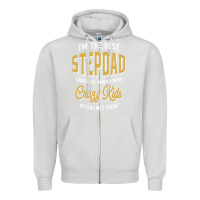 Dove Grey I'm The Best Stepdad | Father's Day Zipper Hoodie - artisFamous