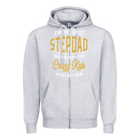 Heather Grey I'm The Best Stepdad | Father's Day Zipper Hoodie - artisFamous