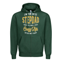 Sports Green I'm The Best Stepdad | Father's Day Zipper Hoodie - artisFamous