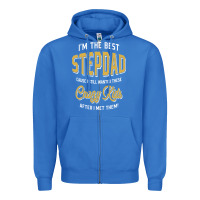 True Royal I'm The Best Stepdad | Father's Day Zipper Hoodie - artisFamous