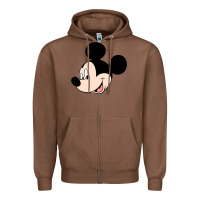 Chestnut micky mouse Zipper Hoodie - artisFamous