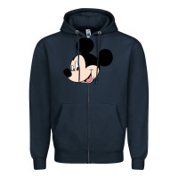 Navy micky mouse Zipper Hoodie - artisFamous