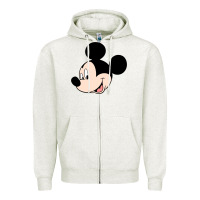 Oatmeal Heather micky mouse Zipper Hoodie - artisFamous