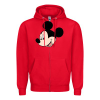 Red micky mouse Zipper Hoodie - artisFamous