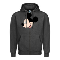 Charcoal Heather micky mouse Zipper Hoodie - artisFamous