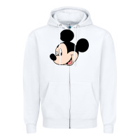 White micky mouse Zipper Hoodie - artisFamous