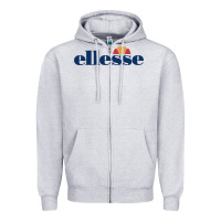 Heather Grey Ellesse Zipper Hoodie - artisFamous