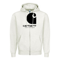 Oatmeal Heather Carhartt Zipper Hoodie - artisFamous