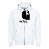 White Carhartt Zipper Hoodie - artisFamous