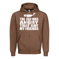 Chestnut seinfeld   the sea was angry that day my friends Zipper Hoodie - artisFamous