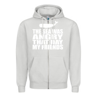 Dove Grey seinfeld   the sea was angry that day my friends Zipper Hoodie - artisFamous