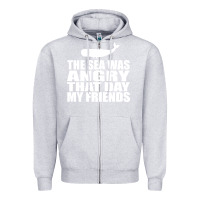 Heather Grey seinfeld   the sea was angry that day my friends Zipper Hoodie - artisFamous