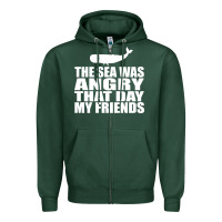 Sports Green seinfeld   the sea was angry that day my friends Zipper Hoodie - artisFamous