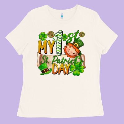 My 1st St Patricks Day Ladies Tee Designed By Fadigitalartstudio