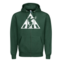 Sports Green The Ministry of Silly Walks Distressed Zipper Hoodie - artisFamous