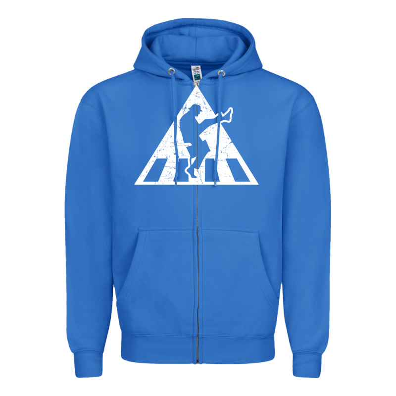 The Ministry Of Silly Walks Distressed Zipper Hoodie by artisFamous | Teevron