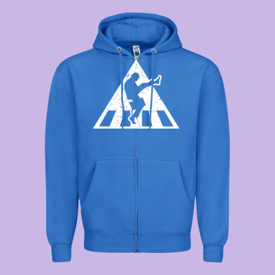 The Ministry Of Silly Walks Distressed Zipper Hoodie Designed By Artisfamous