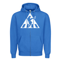 True Royal The Ministry of Silly Walks Distressed Zipper Hoodie - artisFamous
