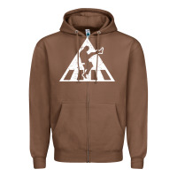 Chestnut The Ministry of Silly Walks Distressed Zipper Hoodie - artisFamous