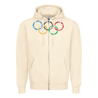 Sandshell OLYMPIC RINGS Zipper Hoodie - artisFamous