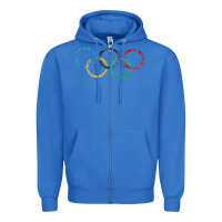 True Royal OLYMPIC RINGS Zipper Hoodie - artisFamous