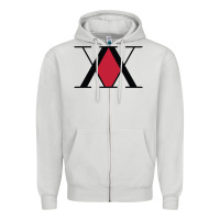Dove Grey x hunter x Zipper Hoodie - artisFamous