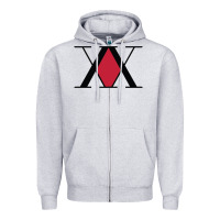 Heather Grey x hunter x Zipper Hoodie - artisFamous