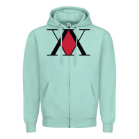 Seafoam x hunter x Zipper Hoodie - artisFamous