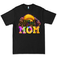 Black softball mom Premium Tee - OliviaCreatesArt