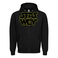 Black Stas Wey Zipper Hoodie - artisFamous