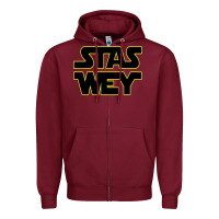 Burgundy Stas Wey Zipper Hoodie - artisFamous