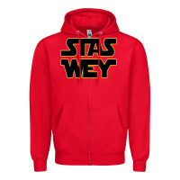 Red Stas Wey Zipper Hoodie - artisFamous