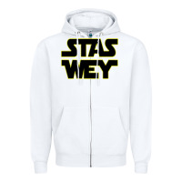 White Stas Wey Zipper Hoodie - artisFamous
