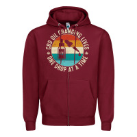 Burgundy CBD Oil Changing Lives Zipper Hoodie - artisFamous